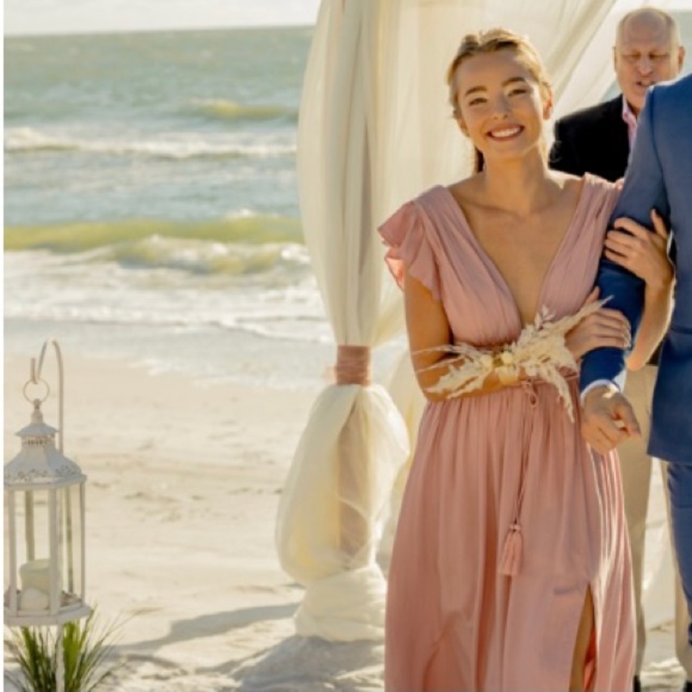 bridesmaid dusty rose dress